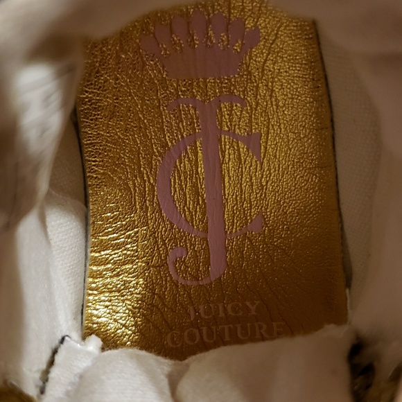Juicy Couture Baby Girl Sneakers size 2 black/gold - Picture 4 of 5